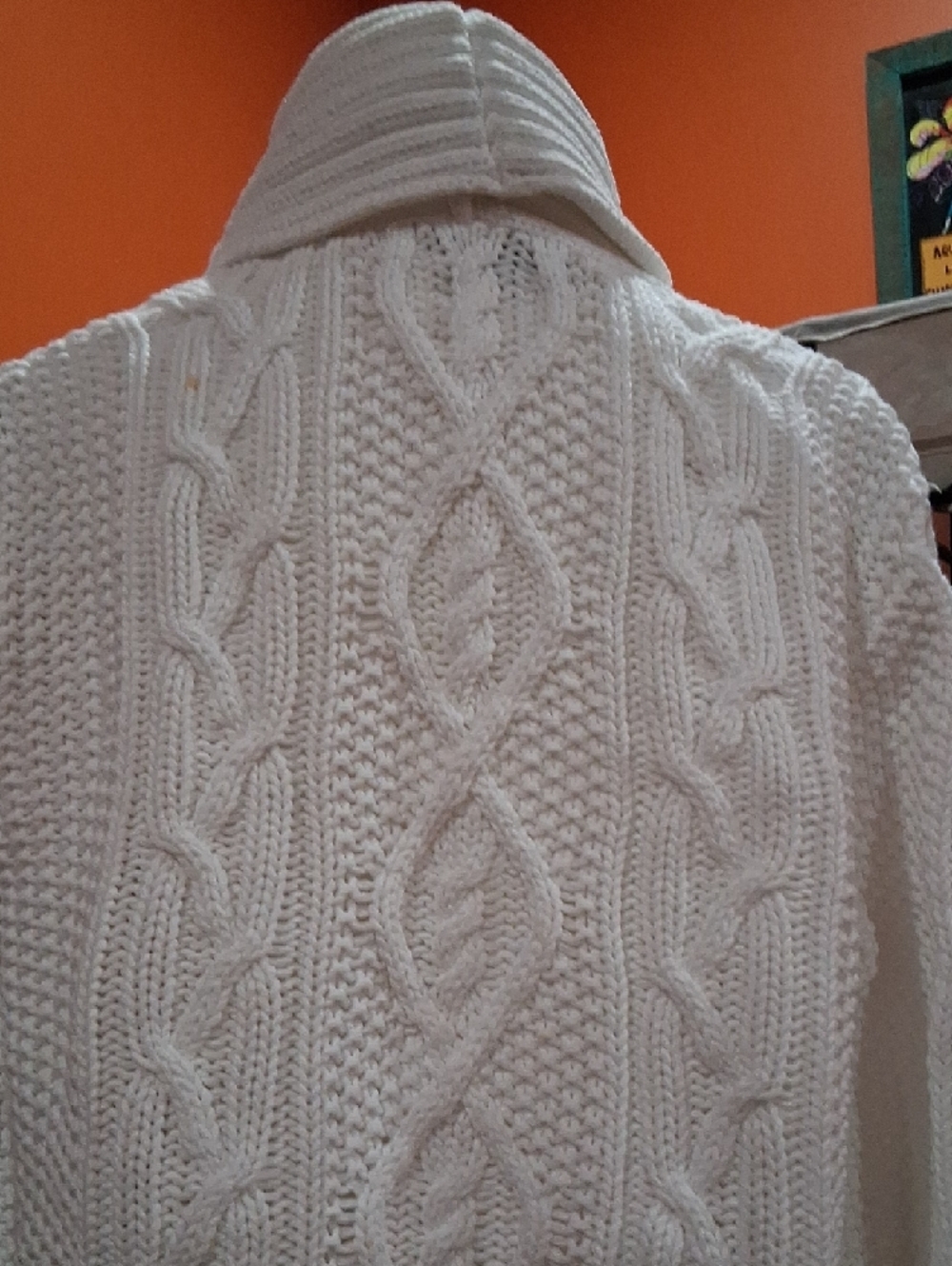 Lauren Ralph Lauren Cream Cable-Knit Cardigan with Metal Toggle Fastenings - Picture 2 of 5